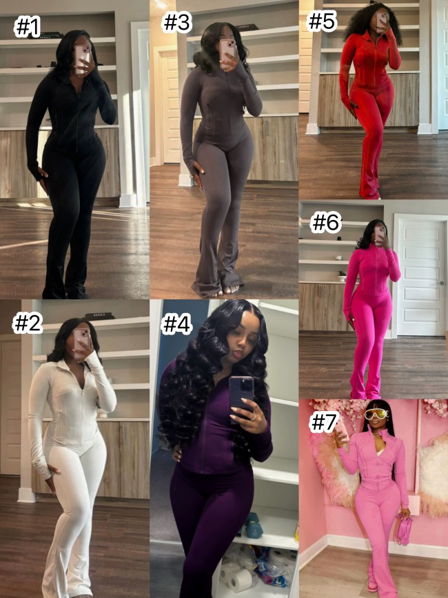 Women Fashion Sports Casual Skinny 2 pcs Set #NOO