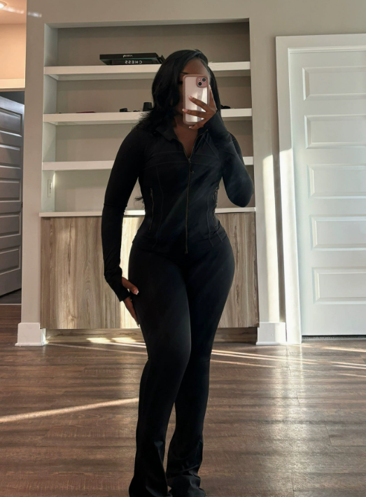 Women Fashion Sports Casual Skinny 2 pcs Set #NOO