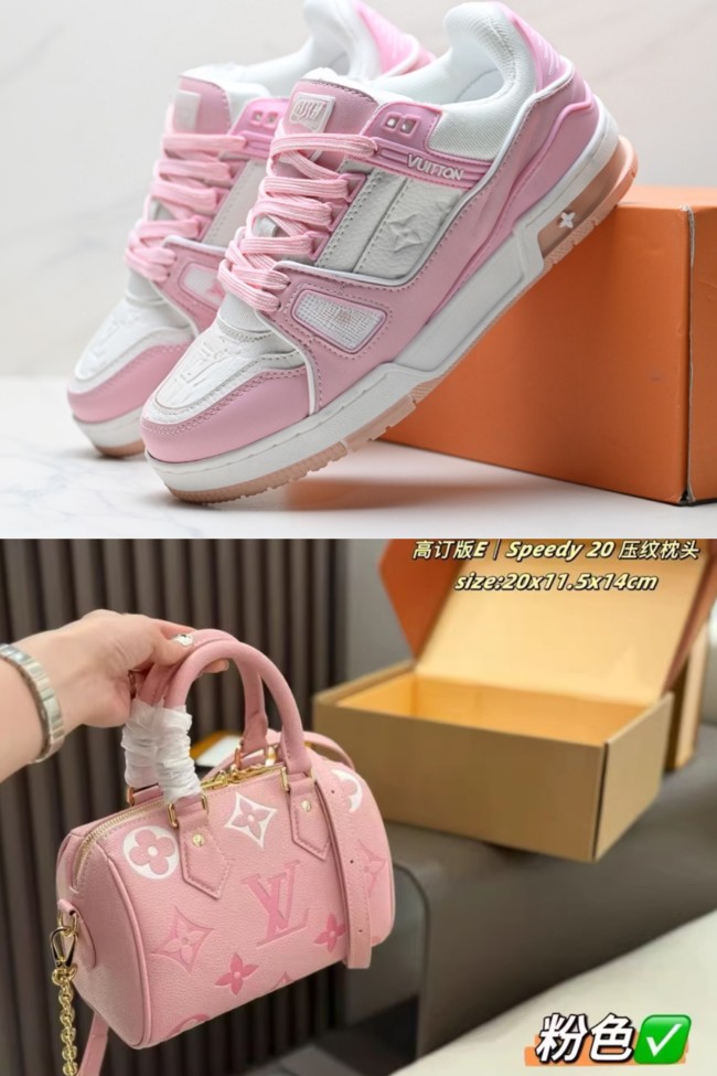 Fashion Shoes with Bag Set #LOV