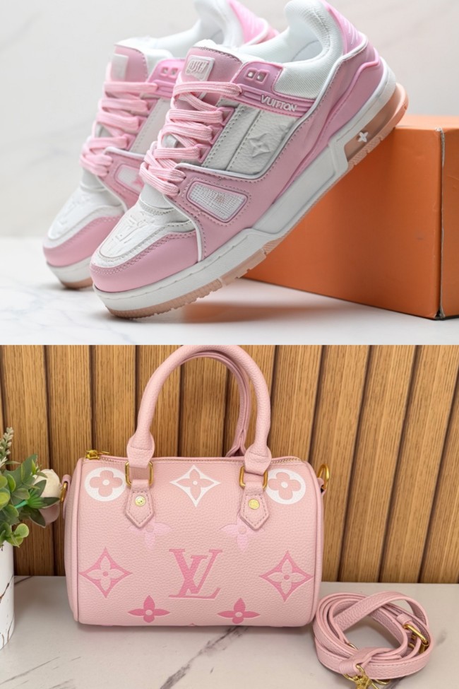 Fashion Shoes with Bag Set #LOV