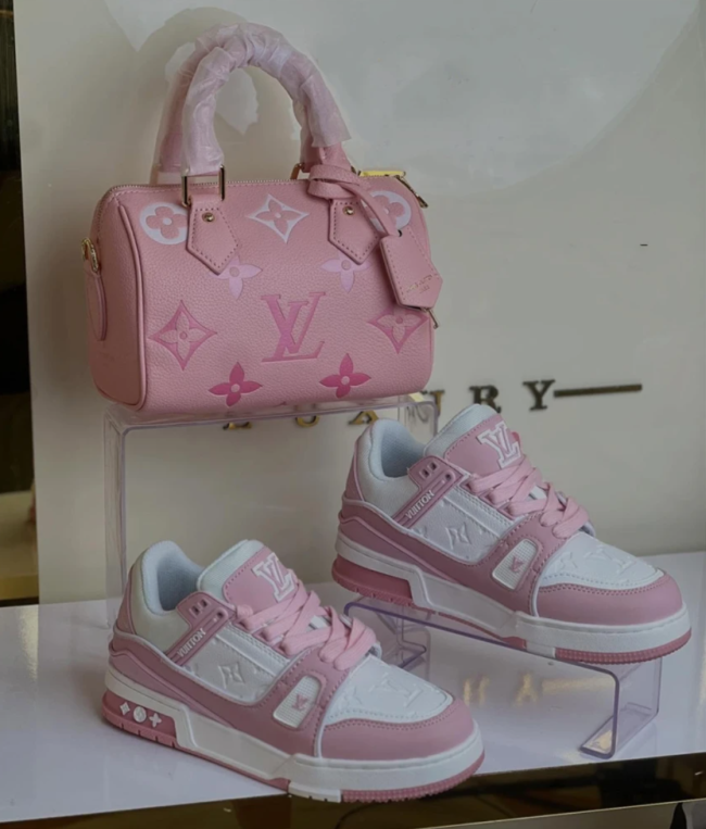 Fashion Shoes with Bag Set #LOV