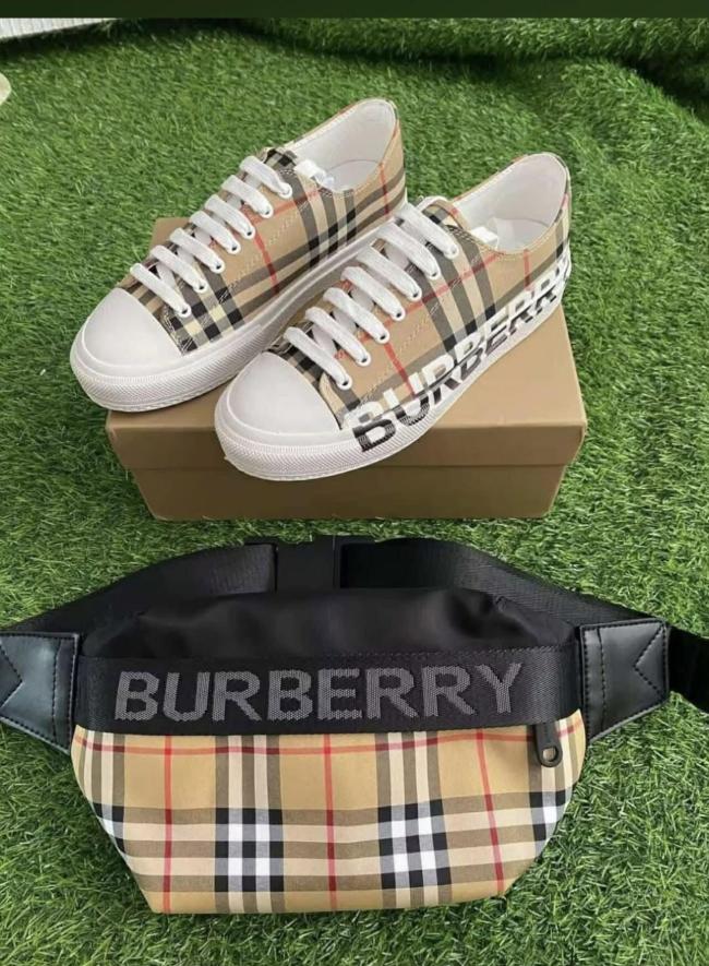 Fashion Shoes with Bag Set #BUR