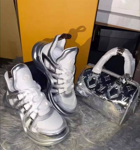 Fashion Shoes with Bag Set #LOV