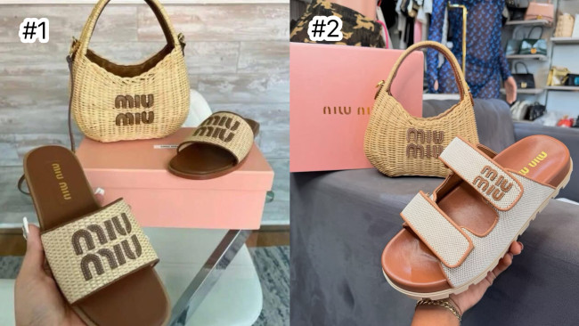 Fashion Miu Slides with Bag #MIU