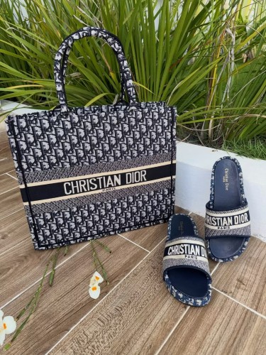 Fashion Slides with Tote Bag Set #DIO