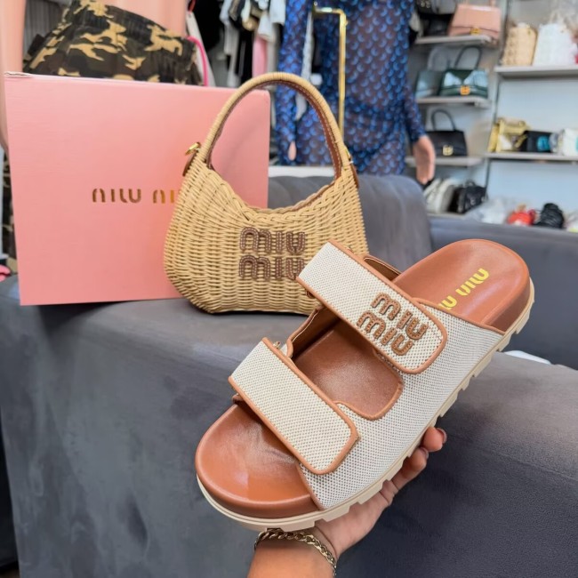 Fashion Miu Slides with Bag #MIU