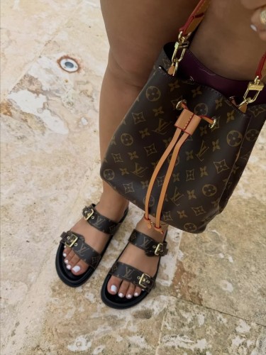 Fashion Sandals with Bucket Bag Set #LOV