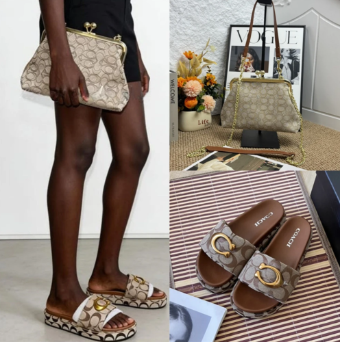 Fashion Slides with Bag Set Free Shipping #COA