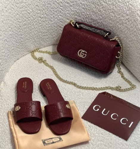 Fashion Slides with Bag Set #GUI