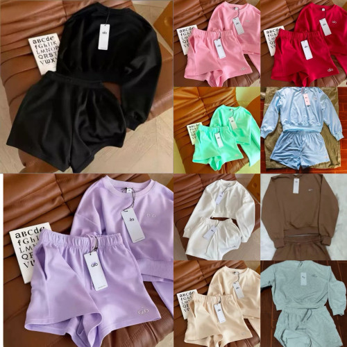  Fashion Alo Sweatshirt with Shorts Set with Tags 