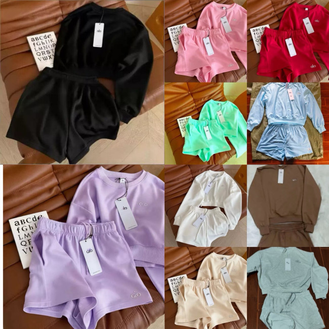  Fashion Alo Sweatshirt with Shorts Set with Tags 