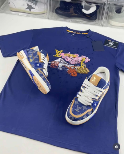 Fashion Men's Shirt with Shoes Set #LOV