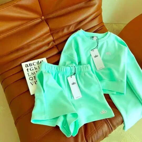  Fashion Alo Sweatshirt with Shorts Set with Tags 