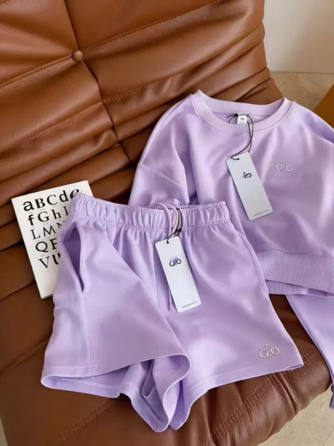  Fashion Alo Sweatshirt with Shorts Set with Tags 