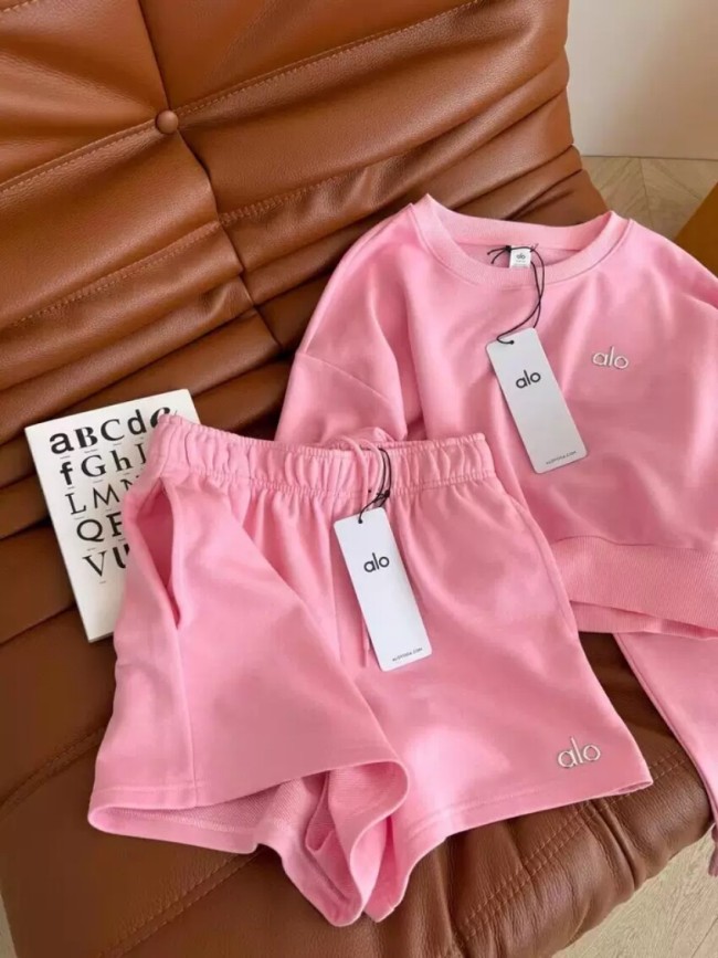  Fashion Alo Sweatshirt with Shorts Set with Tags 