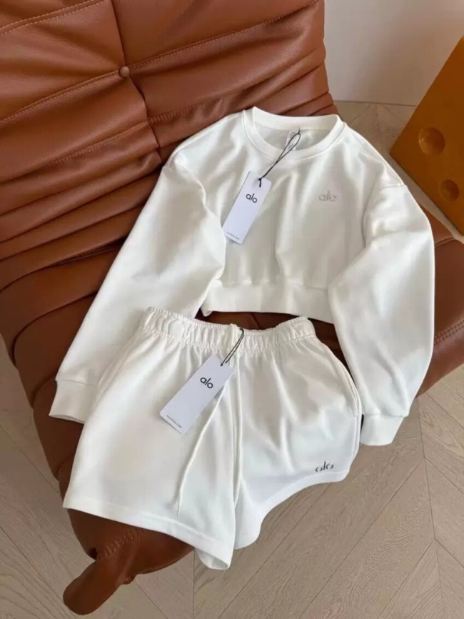  Fashion Alo Sweatshirt with Shorts Set with Tags 