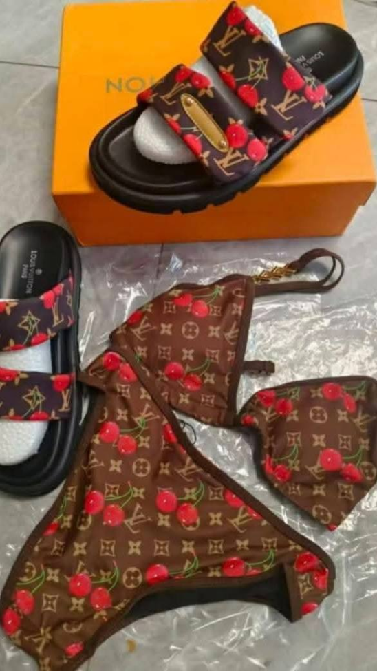 Fashion Swimsuits with Slides Set #LOV
