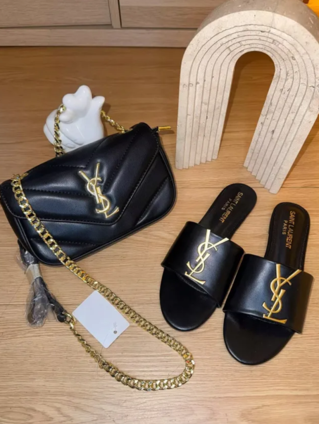 Fashion Slides with Bag Set NO Box Free Shipping #GUI  #LOV