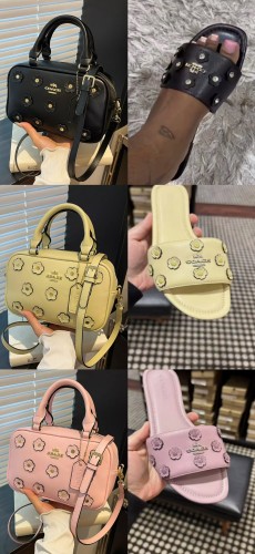 Fashion Slides with Bag Set #COA