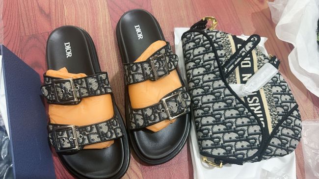 Fashion Slides with Bag Set #DIO