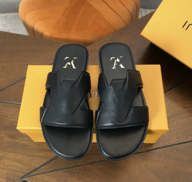 Quality Men's Slides with Box #LOV
