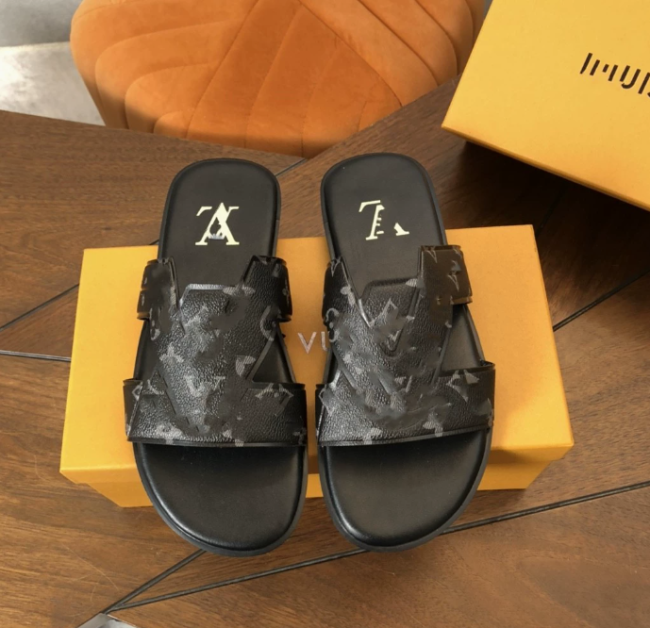 Quality Men's Slides with Box #LOV