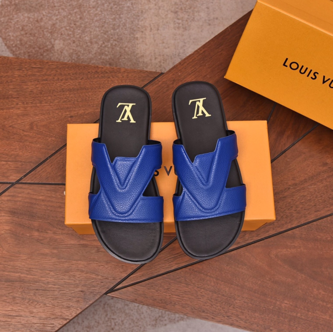 Quality Men's Slides with Box #LOV