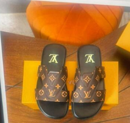 Quality Men's Slides with Box #LOV