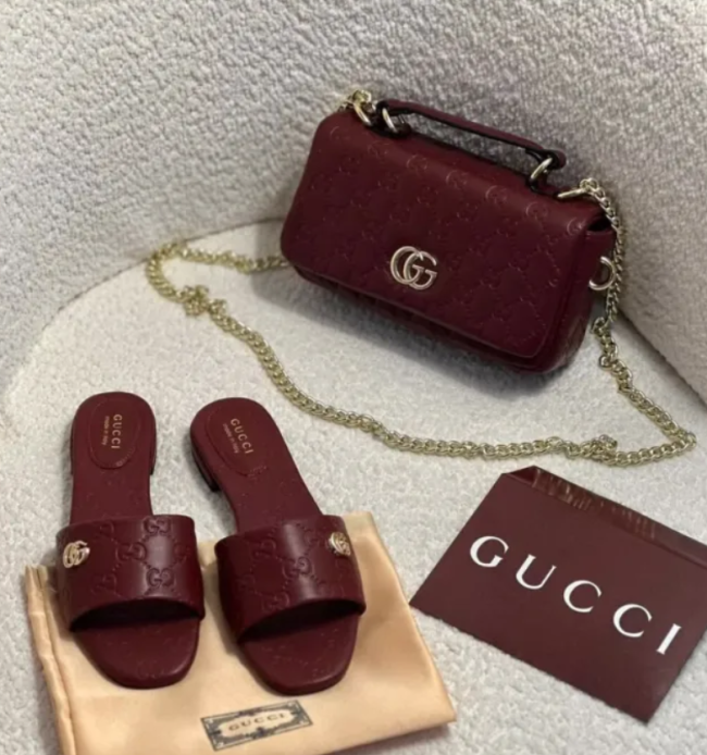 Fashion Slides with Bag Set #GUI
