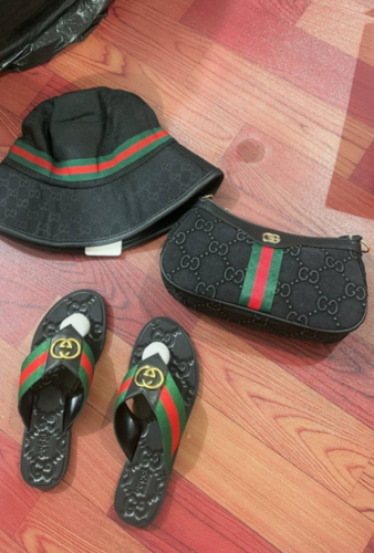 Fashion Slides Bag Hat 3 pcs Set No Box Free Shipping #GUI