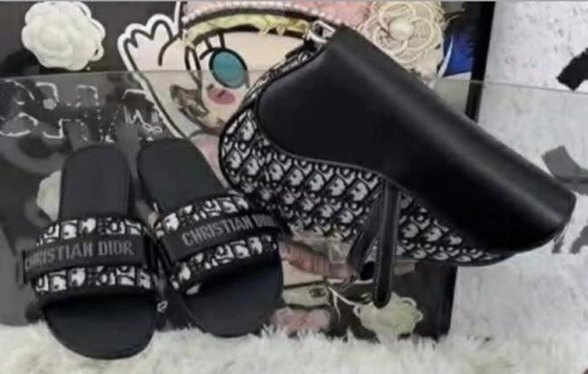 Fashion Slides with Bag Set Free Shpping #DIO