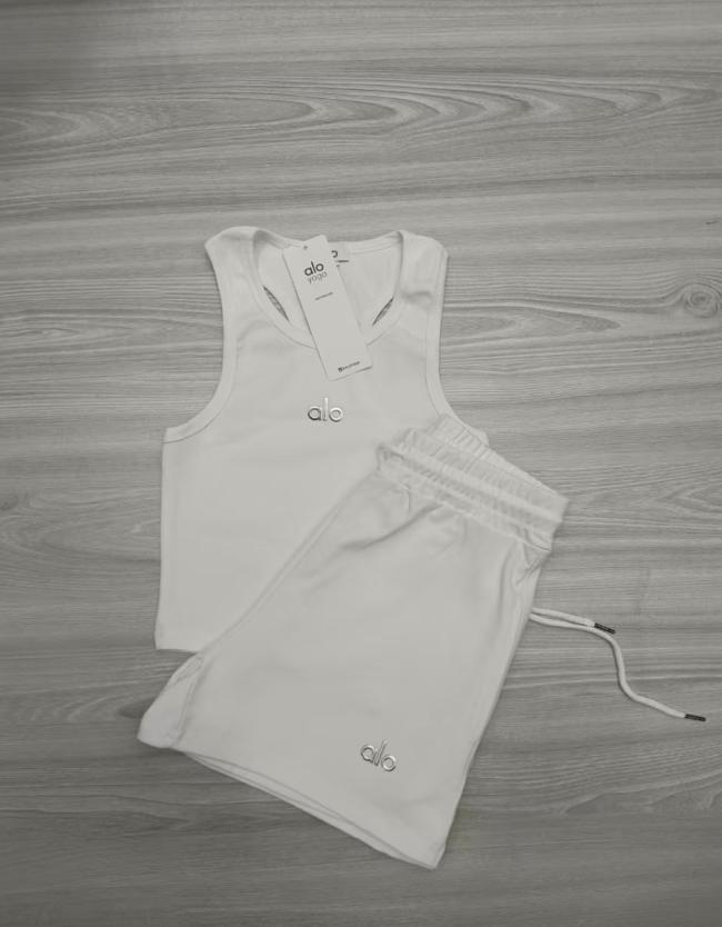 Fashion Women Alo Vest With Shorts Set