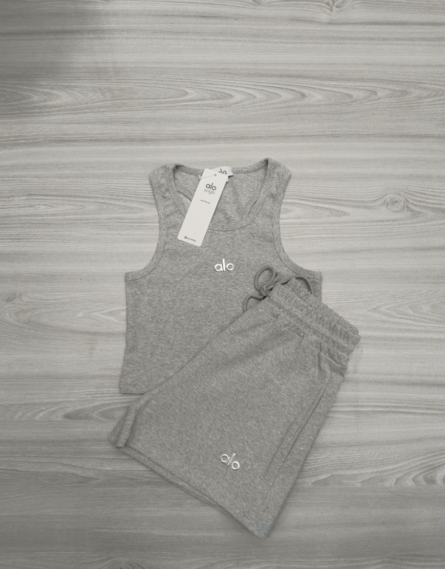 Fashion Women Alo Vest With Shorts Set