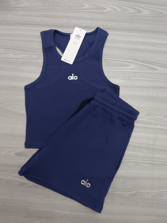 Fashion Women Alo Vest With Shorts Set