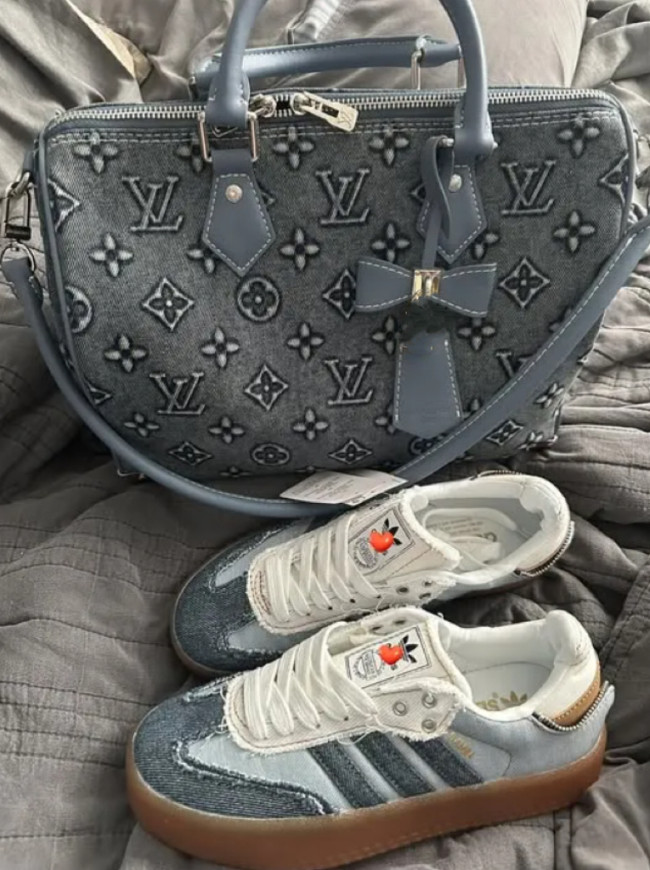 Fashion Shoes with Bag Set #LOV