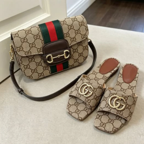 Fashion Slides with Bag Set #GUI