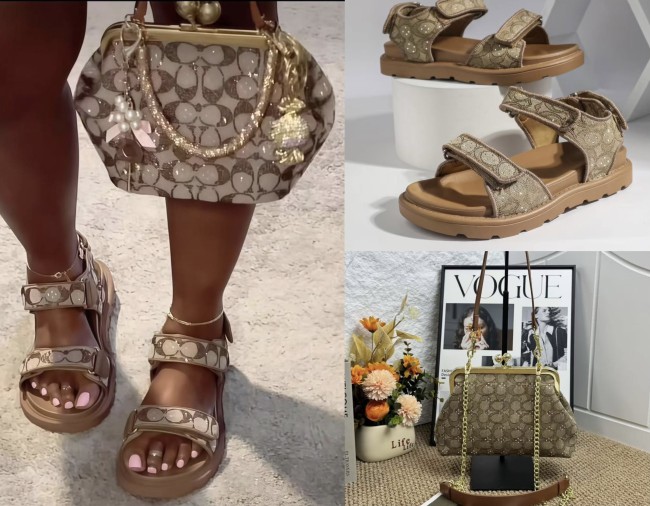 Fashion Sandal with Bag Set No Box #COA