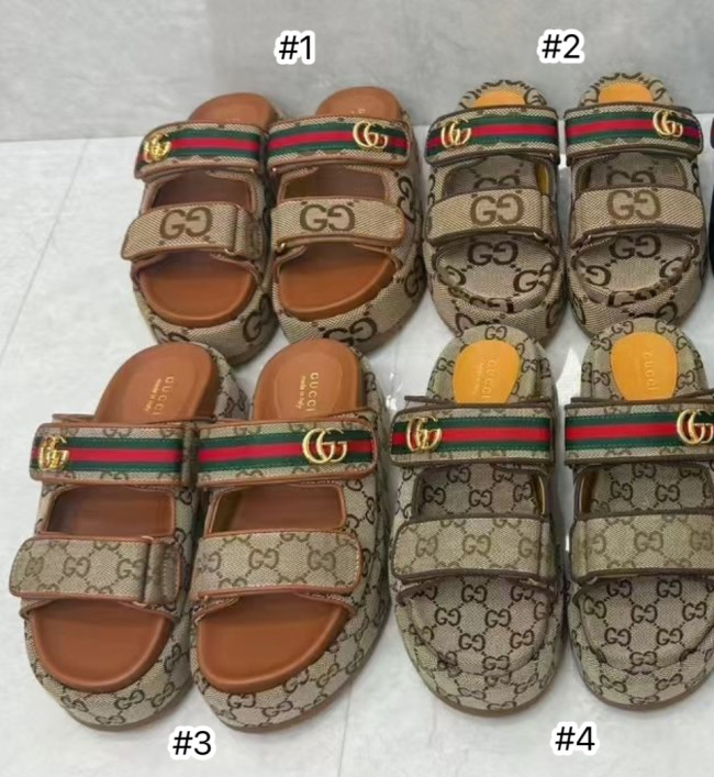 Women Fashion Thick Slides with Box #GUI