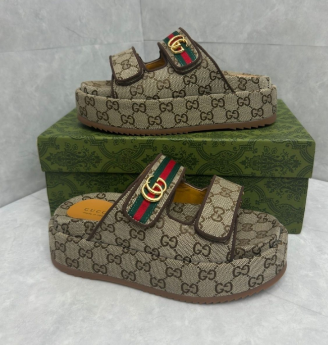 Women Fashion Thick Slides with Box #GUI