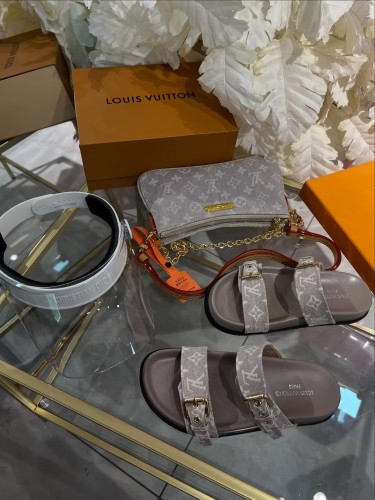 Fashion Sandals with Bag Set #LOV