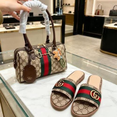  Fashion Slides with Bag Set No Charms No Box Free Shipping #GUI