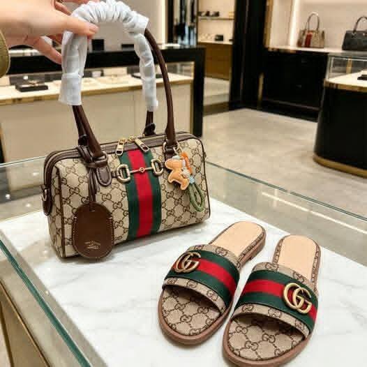  Fashion Slides with Bag Set No Charms No Box Free Shipping #GUI