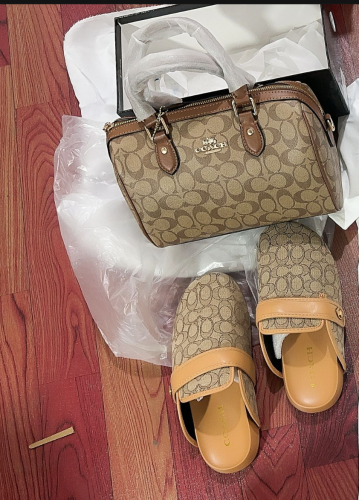 Fashion Shoes with Bag Set #COA