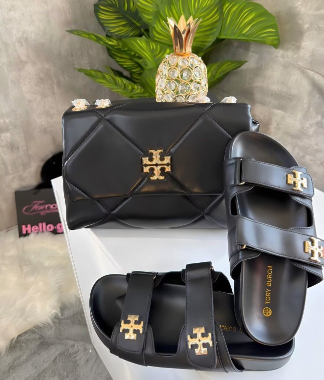 Women Fashion Slides with Bag Set Free Shipping #TB
