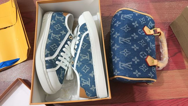 Fashion Shoes with Bag Set #LOV
