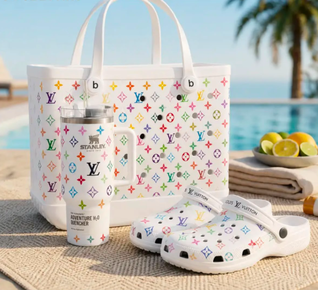 Fashion Stanley Cup Bogg Bag with Crocs 3 pcs Set #LOV