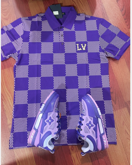 Fashion Men's Shirt with Shoes Set #LOV