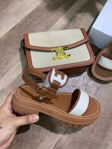  Fashion Celine Sandals with Bag Set #NOO
