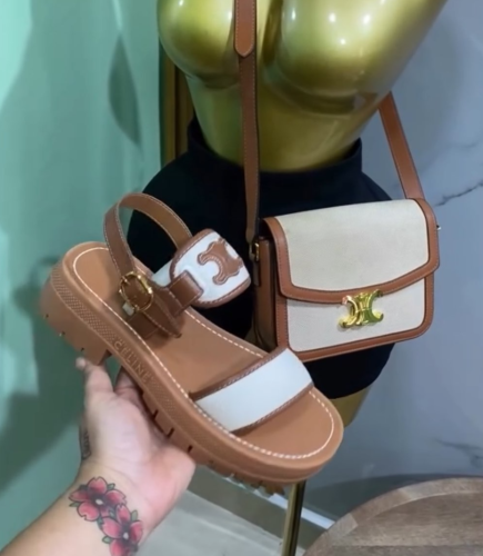  Fashion Celine Sandals with Bag Set #NOO