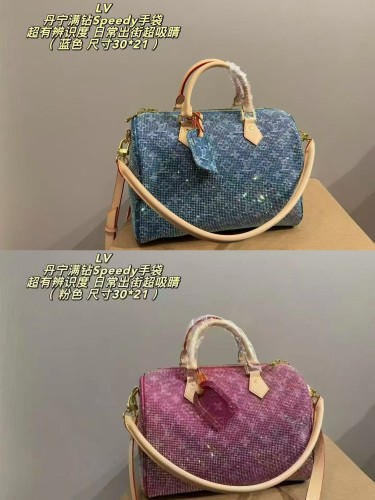 High Quality Diamond Speedy Bag #LOV